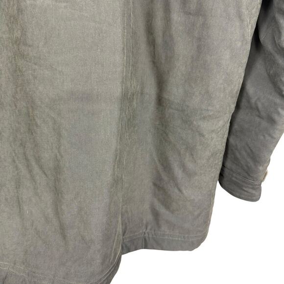 LL Bean Mens Wool Lined Barn Jacket Chore Coat Olive Green Winter Parka sz L - Picture 11 of 16